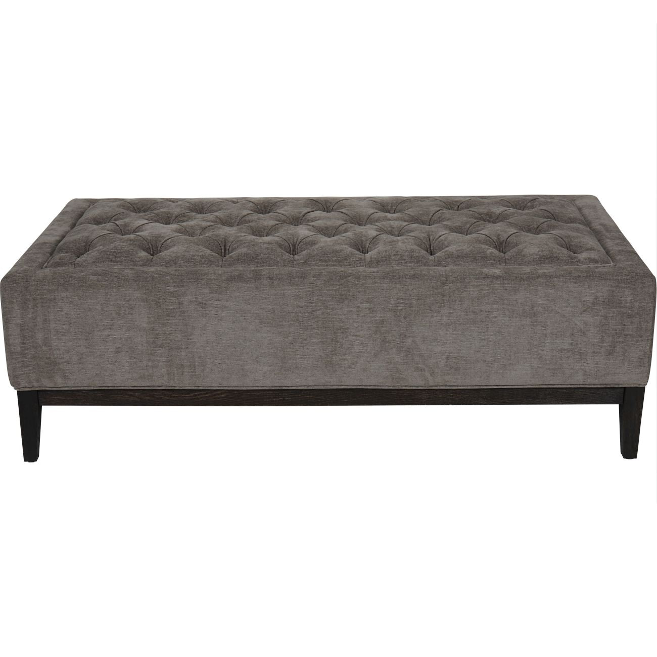 Theodore Warm Grey Buttoned XL Ottoman